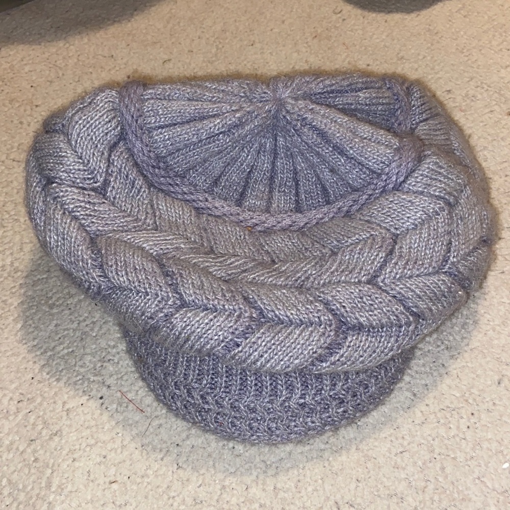 Gray winter hat